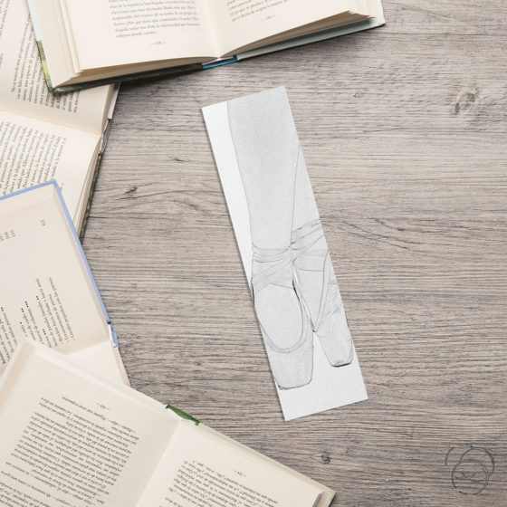 Drawn And Shaded Ballerina Bookmark