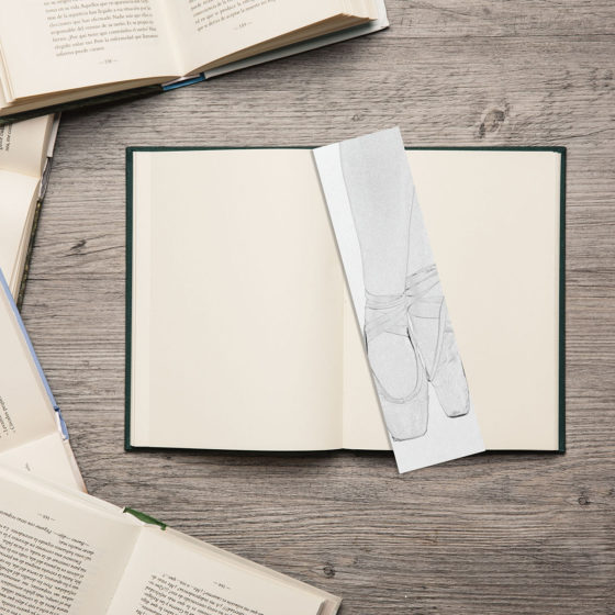 Drawn And Shaded Ballerina Bookmark - Image 2