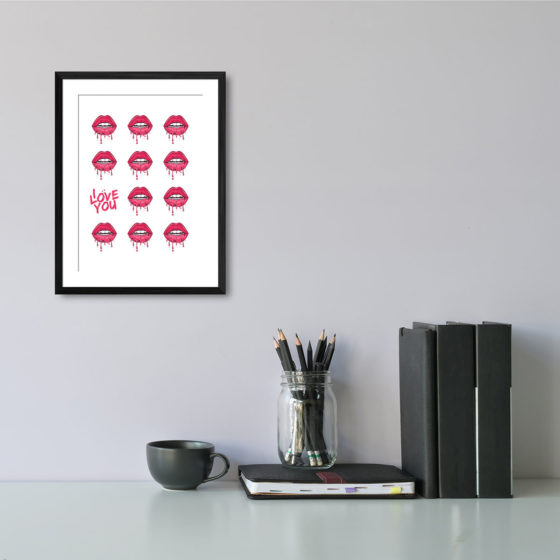Dripping Lips I Love You Print - Image 2