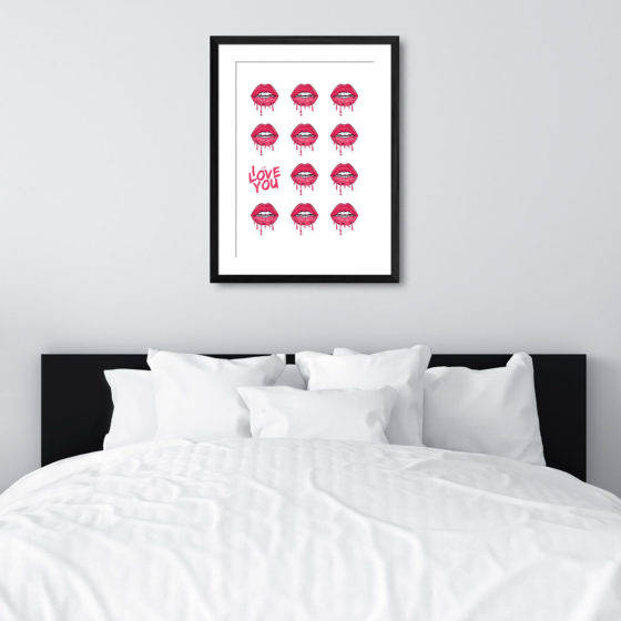 Dripping Lips I Love You Print - Image 6