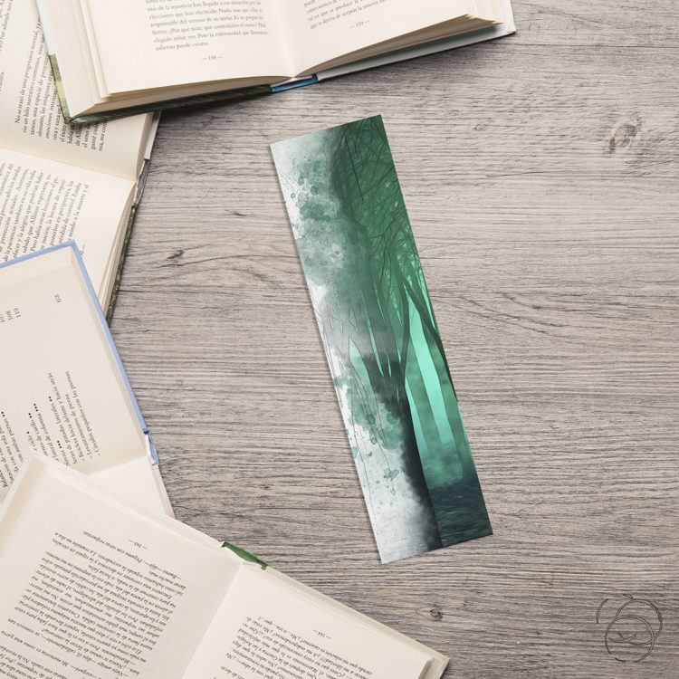 Foggy Forest In Watercolour Bookmark