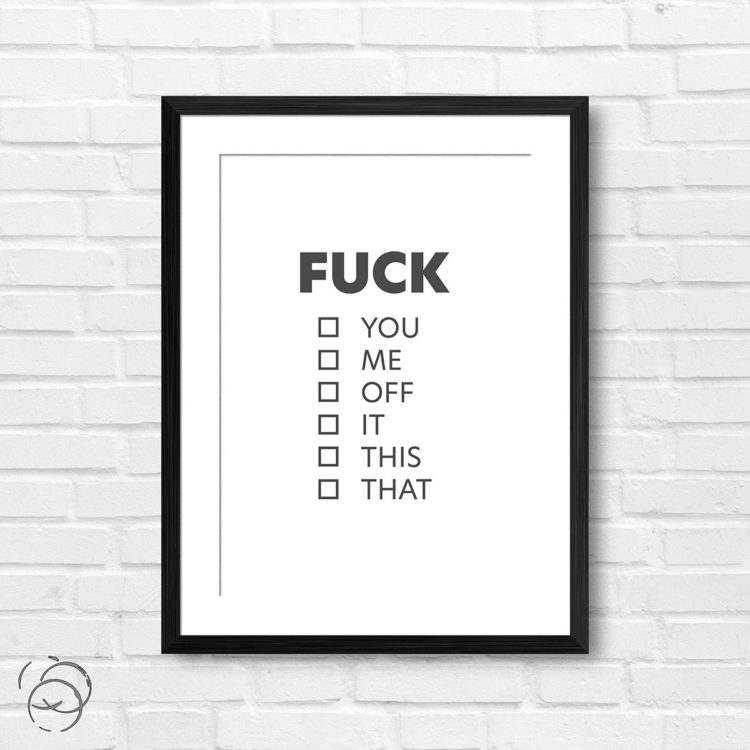 Fuck Tick Box Print