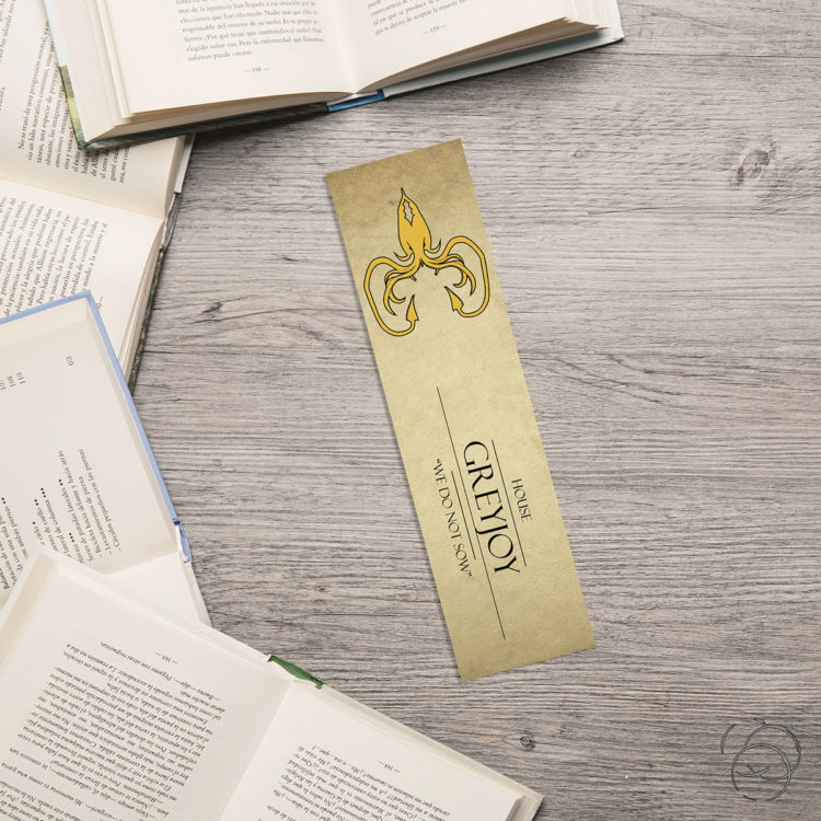 Game Of Thrones House Greyjoy Aged Rustic Bookmark