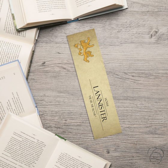 Game Of Thrones House Lannister Aged Rustic Bookmark