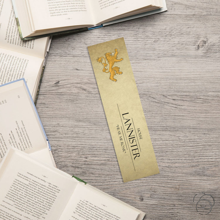 Game Of Thrones House Lannister Aged Rustic Bookmark