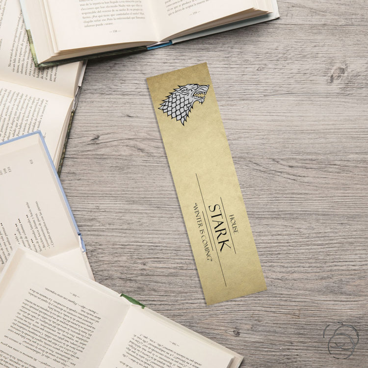 Game Of Thrones House Stark Aged Rustic Bookmark