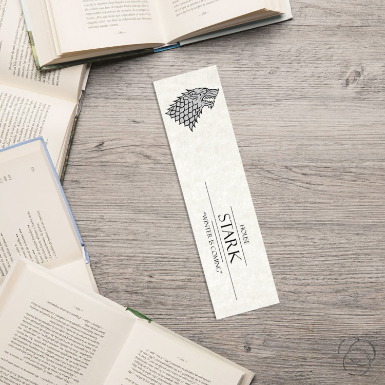 Game Of Thrones House Stark Light Ivory Bookmark