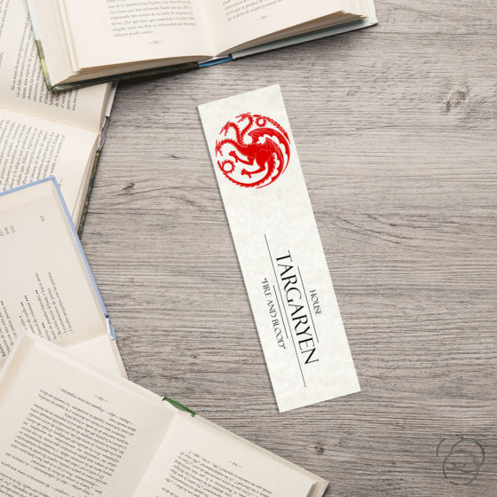 Game Of Thrones House Targaryen Light Ivory Bookmark