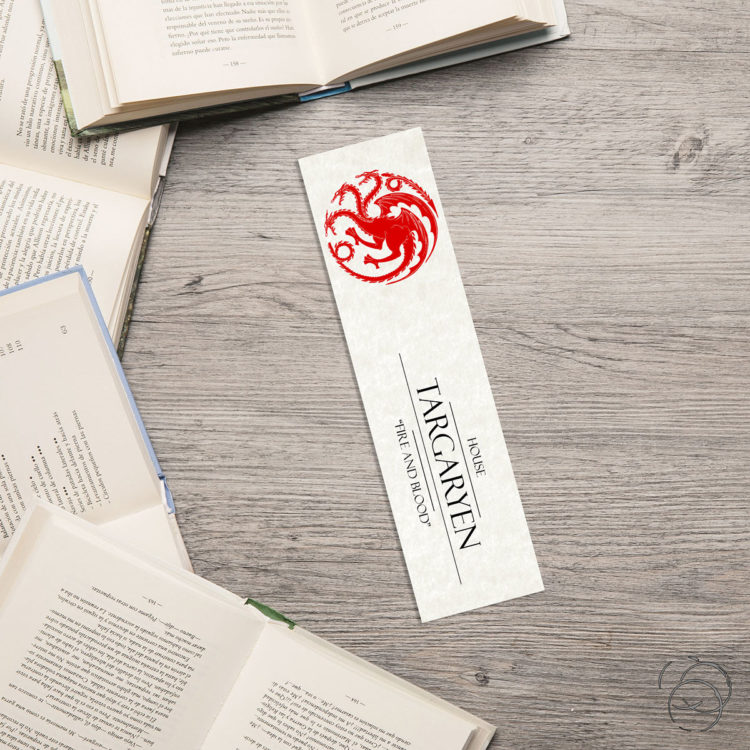 Game Of Thrones House Targaryen Light Ivory Bookmark
