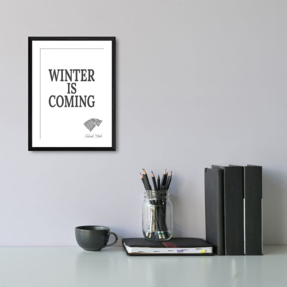 Game Of Thrones Winter Is Coming Quote Eddard Stark Print - Image 2