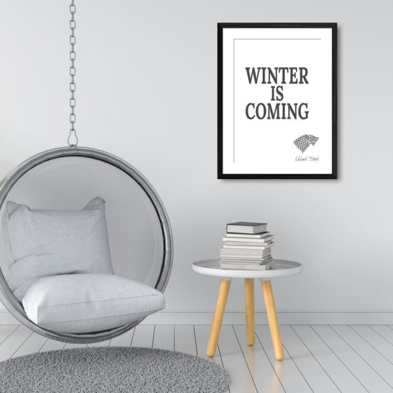 Game Of Thrones Winter Is Coming Quote Eddard Stark Print - Image 3