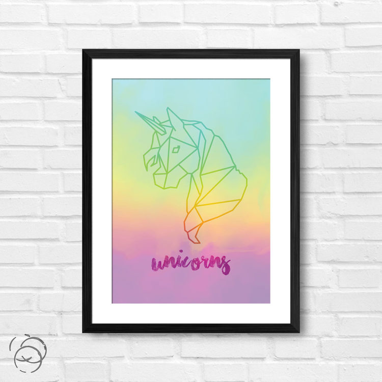 Geometric Unicorn Print