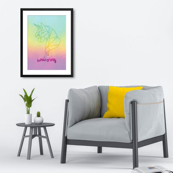 Geometric Unicorn Print - Image 4