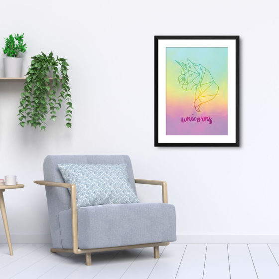 Geometric Unicorn Print - Image 5