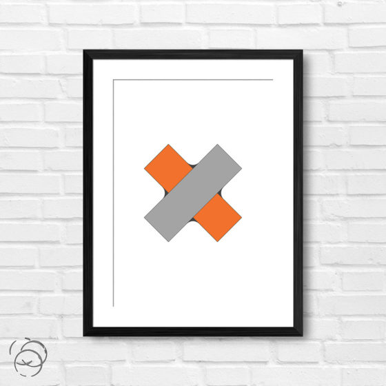 Geometric Woven Cross Print
