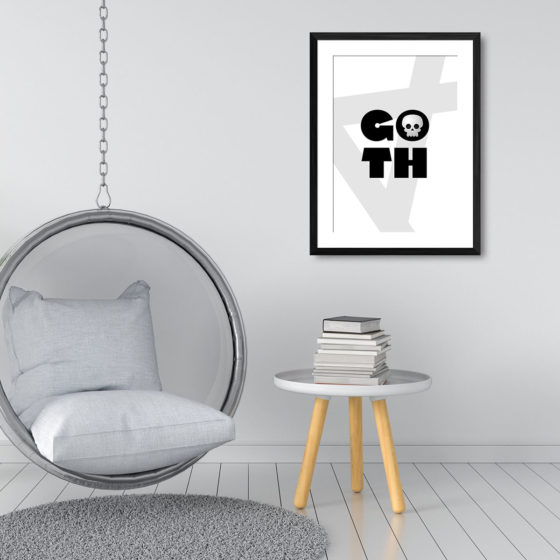 Goth O Skull Print - Image 3