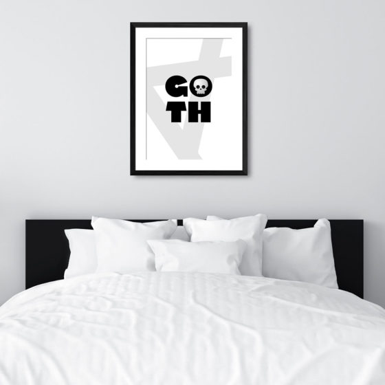 Goth O Skull Print - Image 6
