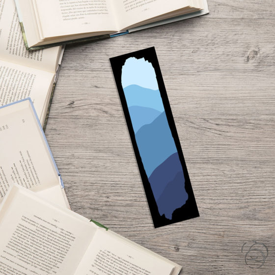 Gradient Abstract Brushstroke Blue Bookmark