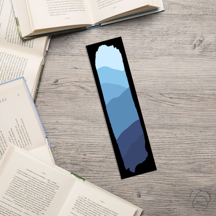 Gradient Abstract Brushstroke Blue Bookmark