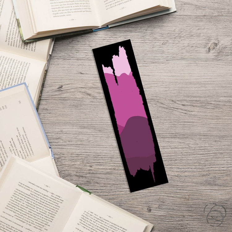 Gradient Abstract Brushstroke Magenta Bookmark