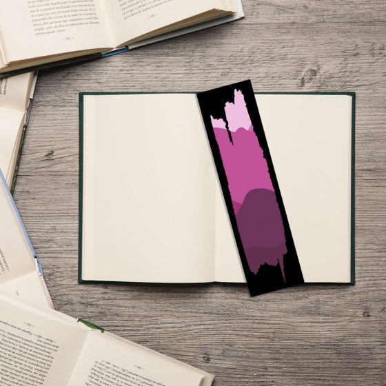 Gradient Abstract Brushstroke Magenta Bookmark - Image 2