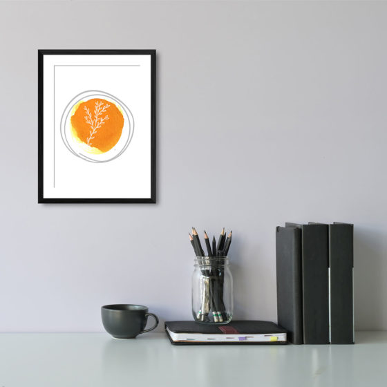 Hand Drawn Flowers On Brushed Watercolour Print - Image 2