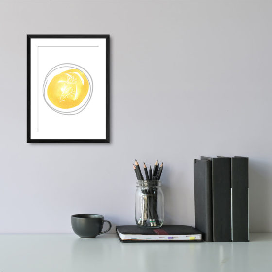 Hand Drawn Flowers On Brushed Watercolour Print - Image 2