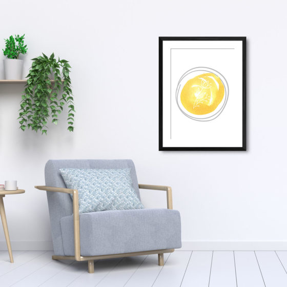 Hand Drawn Flowers On Brushed Watercolour Print - Image 5