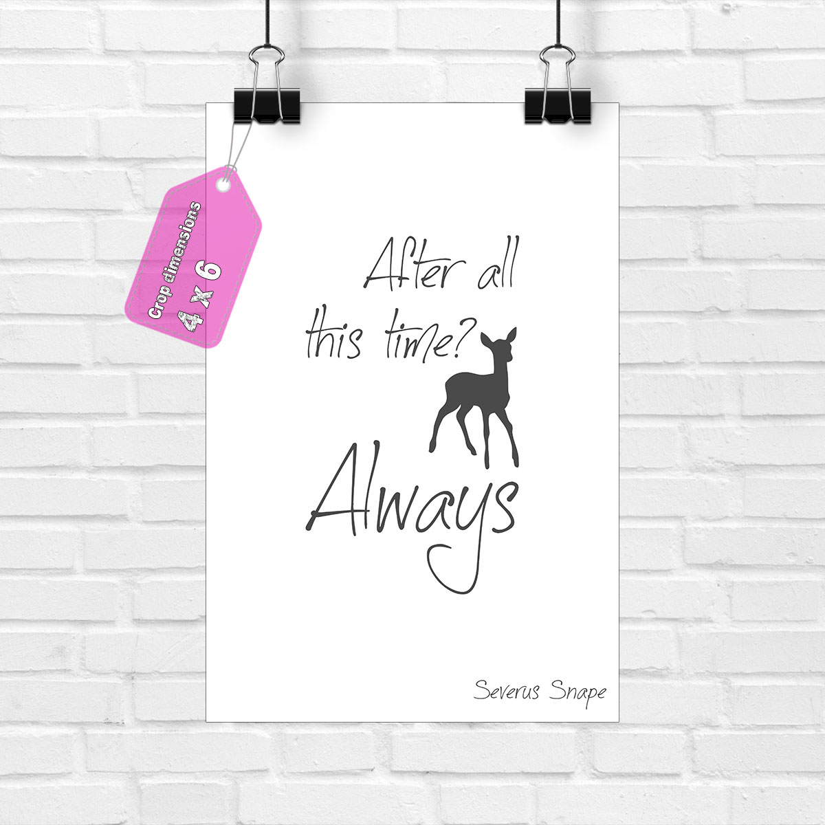 Severus Snape Zitat Poster Print "nach all der Zeit... immer" Harry