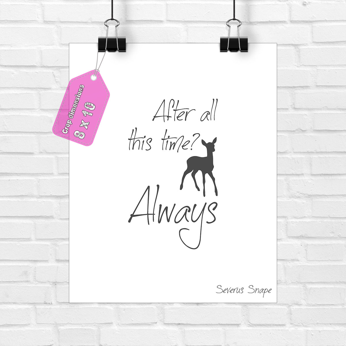 Severus Snape Quote Poster Print "After All This TIme... Always" Harry ...