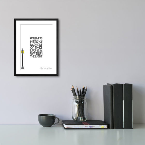 Harry Potter Happiness Can Be Found Quote Albus Dumbledore Print - Image 2