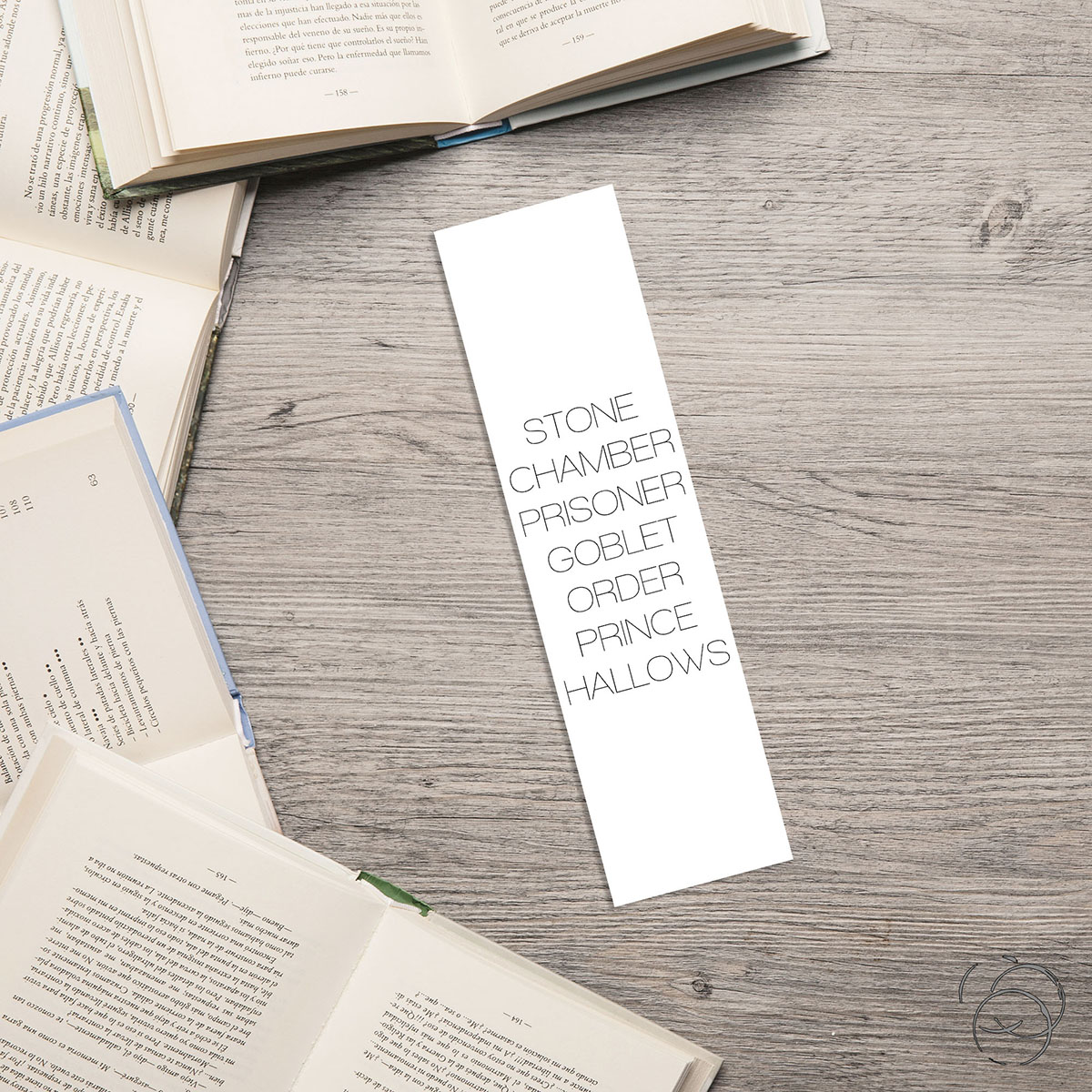 Harry Potter Minimalist Book Title Bookmark