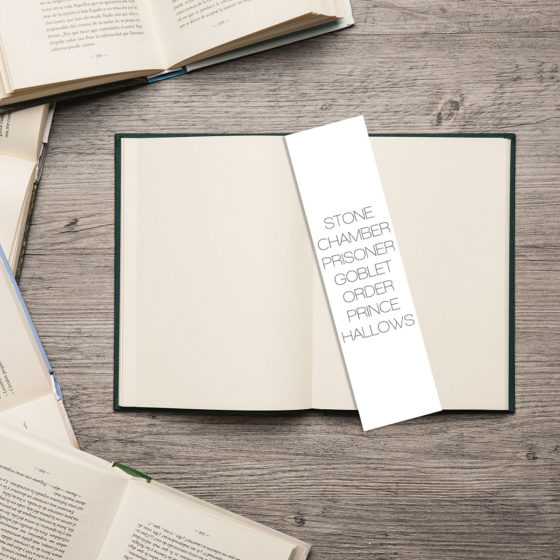 Harry Potter Minimalist Book Title Bookmark - Image 2
