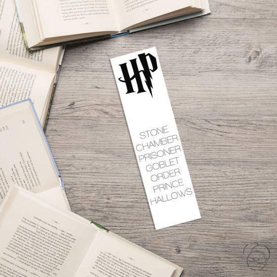 Harry Potter Minimalist Book Title HP Bookmark