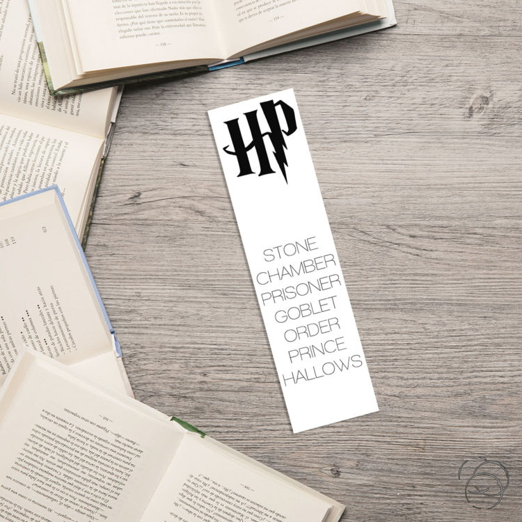 Harry Potter Minimalist Book Title HP Bookmark