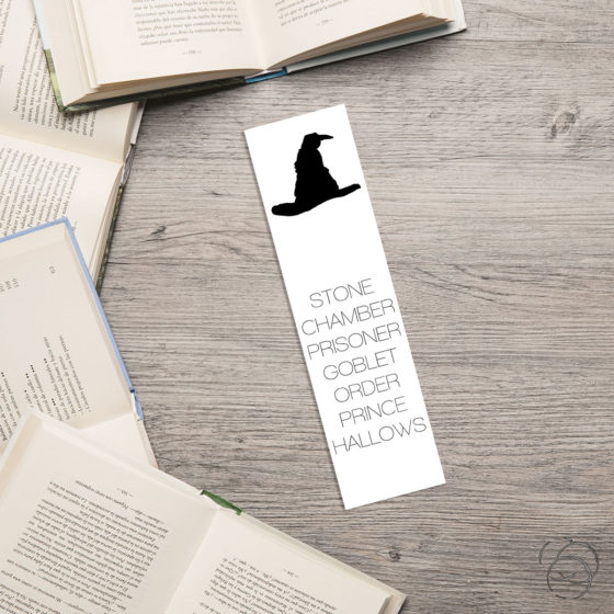 Harry Potter Minimalist Book Title Sorting Hat Bookmark