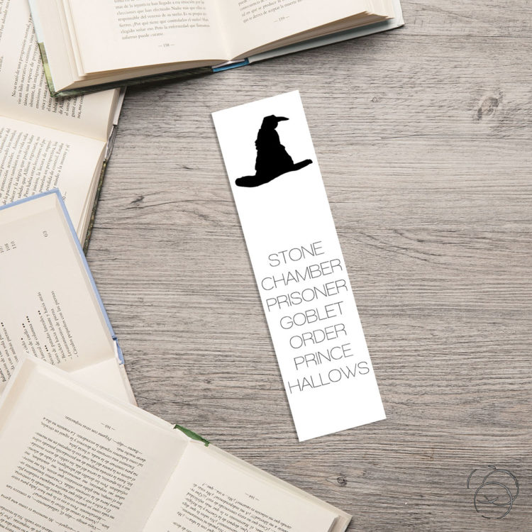 Harry Potter Minimalist Book Title Sorting Hat Bookmark