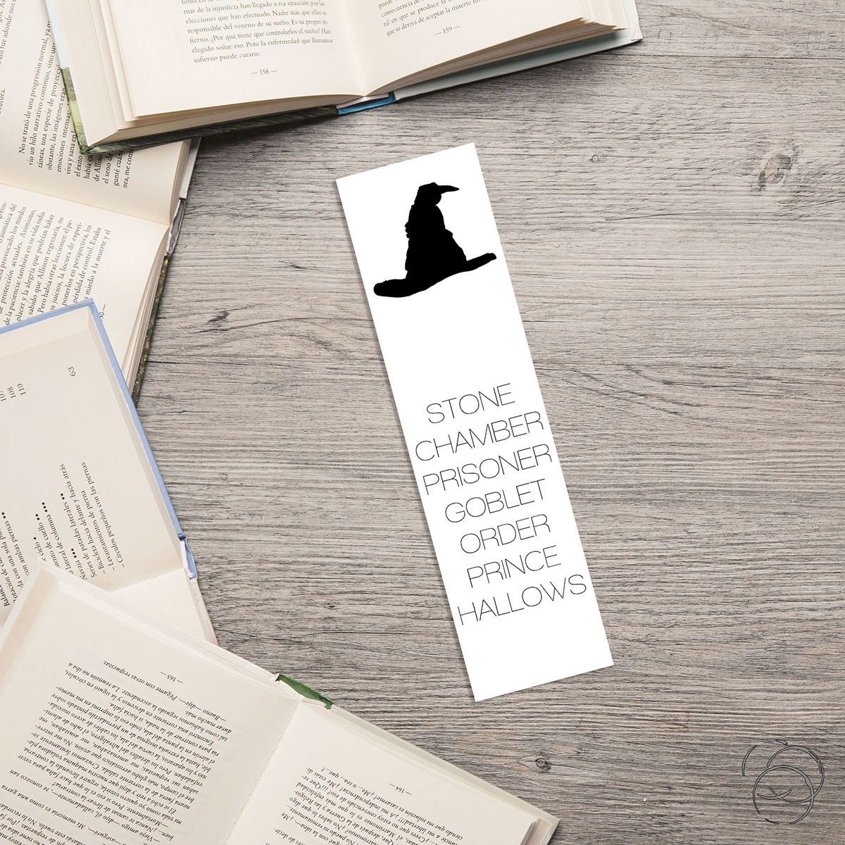 Harry Potter Minimalist Book Title Sorting Hat Bookmark
