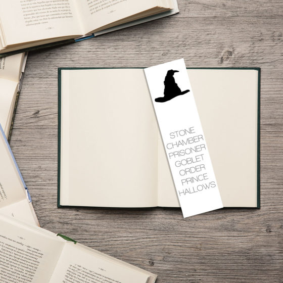 Harry Potter Minimalist Book Title Sorting Hat Bookmark - Image 2