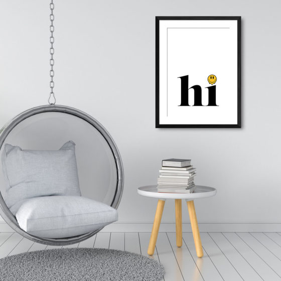 Hi Melting Emoji Print - Image 3