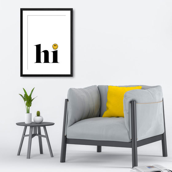 Hi Melting Emoji Print - Image 4