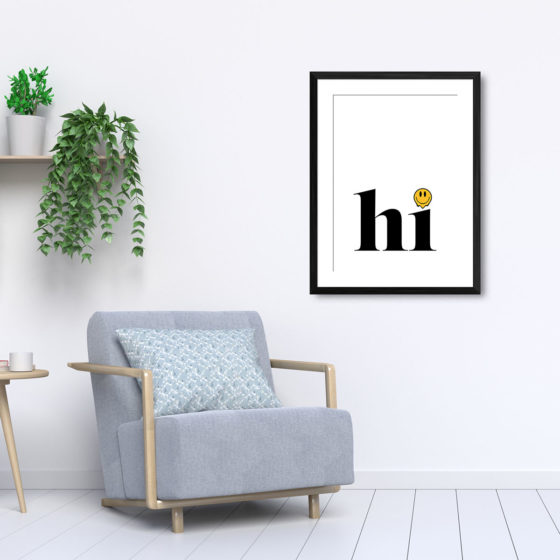 Hi Melting Emoji Print - Image 5
