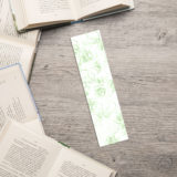 Human Skull Green Outline Bookmark