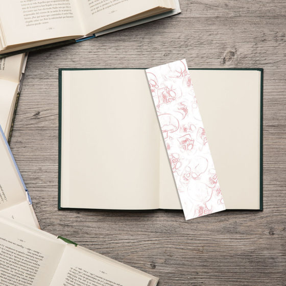 Human Skull Red Outline Bookmark - Image 2