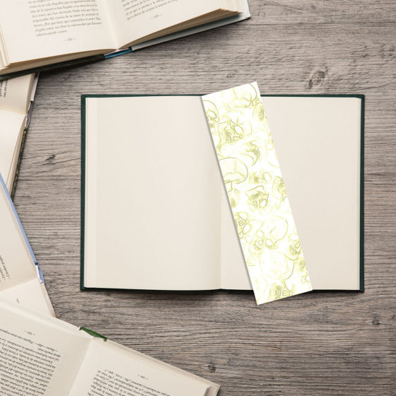 Human Skull Yellow Outline Bookmark - Image 2