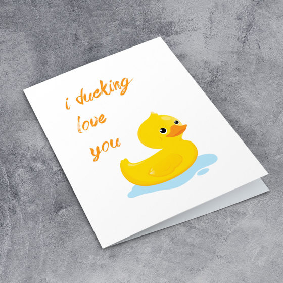 I Ducking Love You Card - Image 2