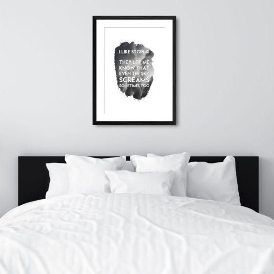 I Like Storms Quote Print - Image 6