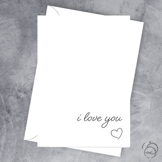 I Love You Minimalist Card