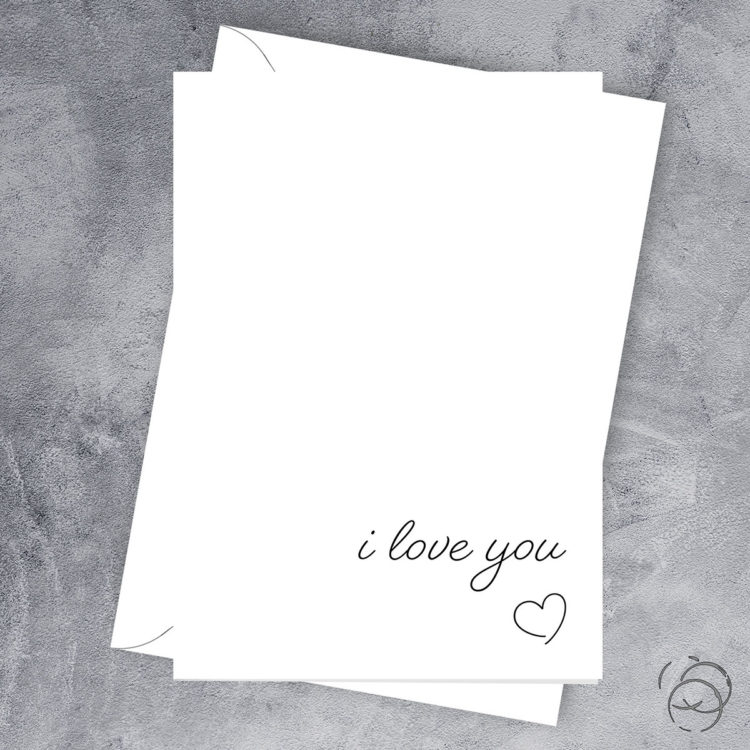I Love You Minimalist Card