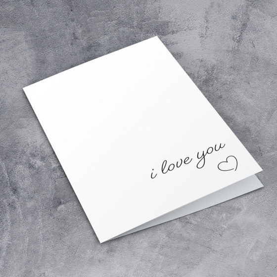 I Love You Minimalist Card - Image 2